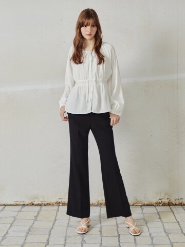 히든 버튼 부츠컷 슬랙스 