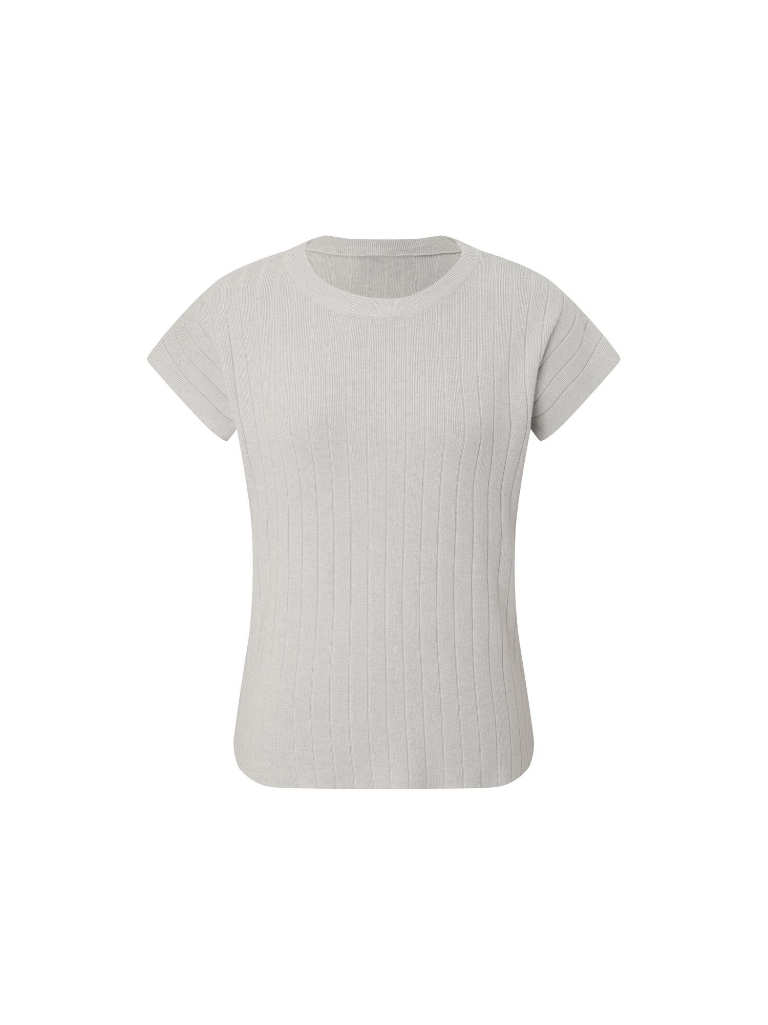 골지 라운드넥 풀오버 니트 (GREY)