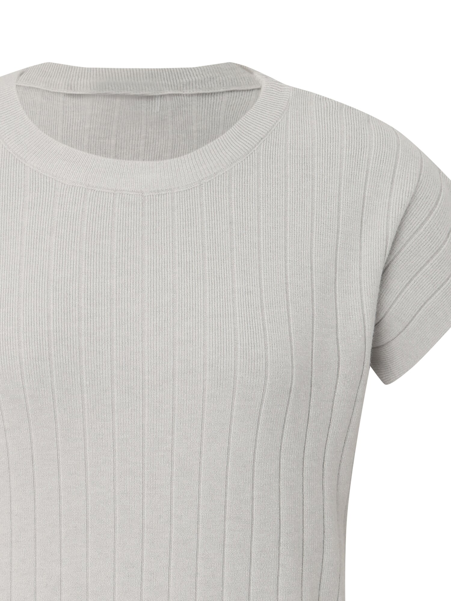 골지 라운드넥 풀오버 니트 (GREY)