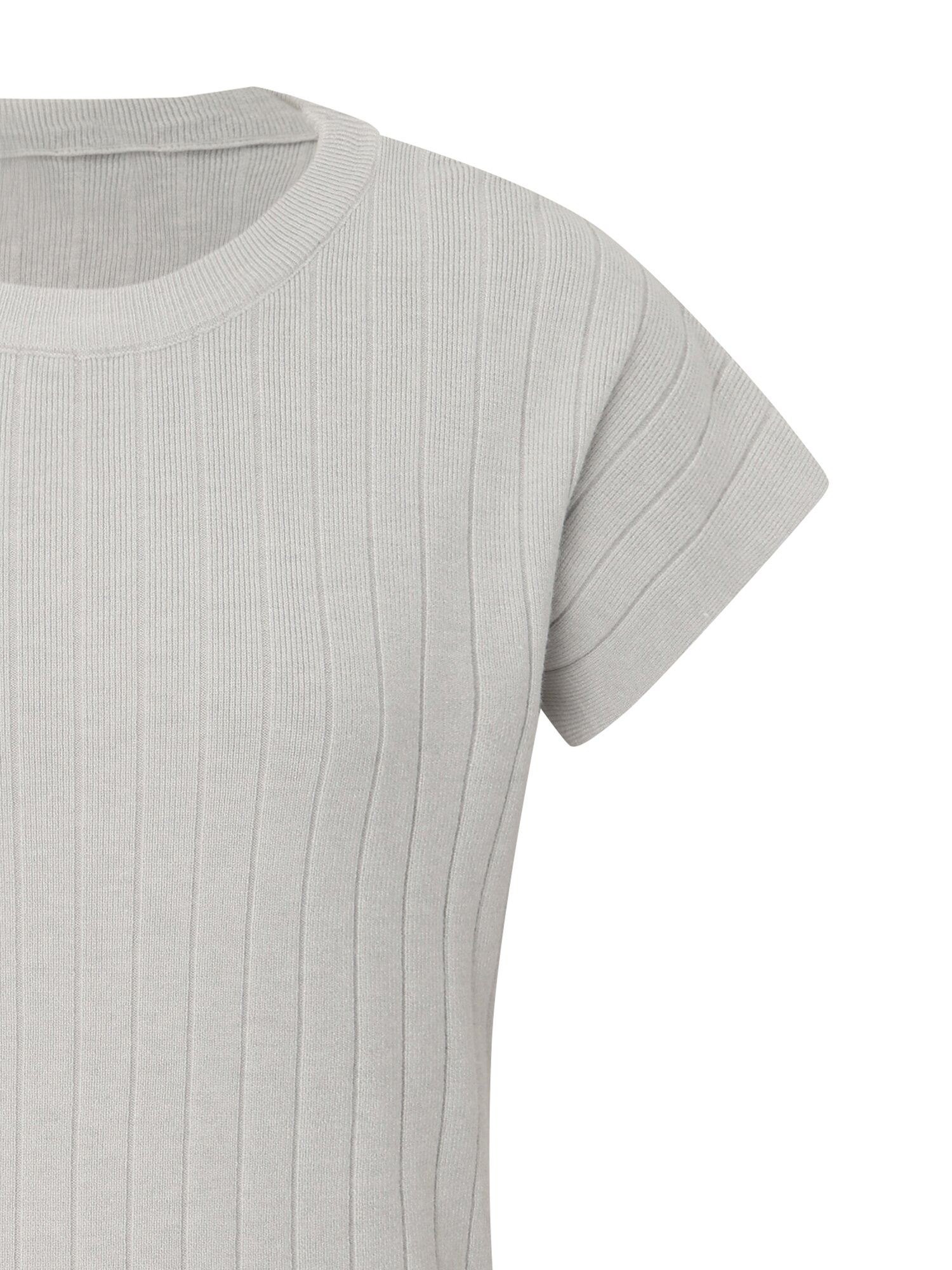 골지 라운드넥 풀오버 니트 (GREY)