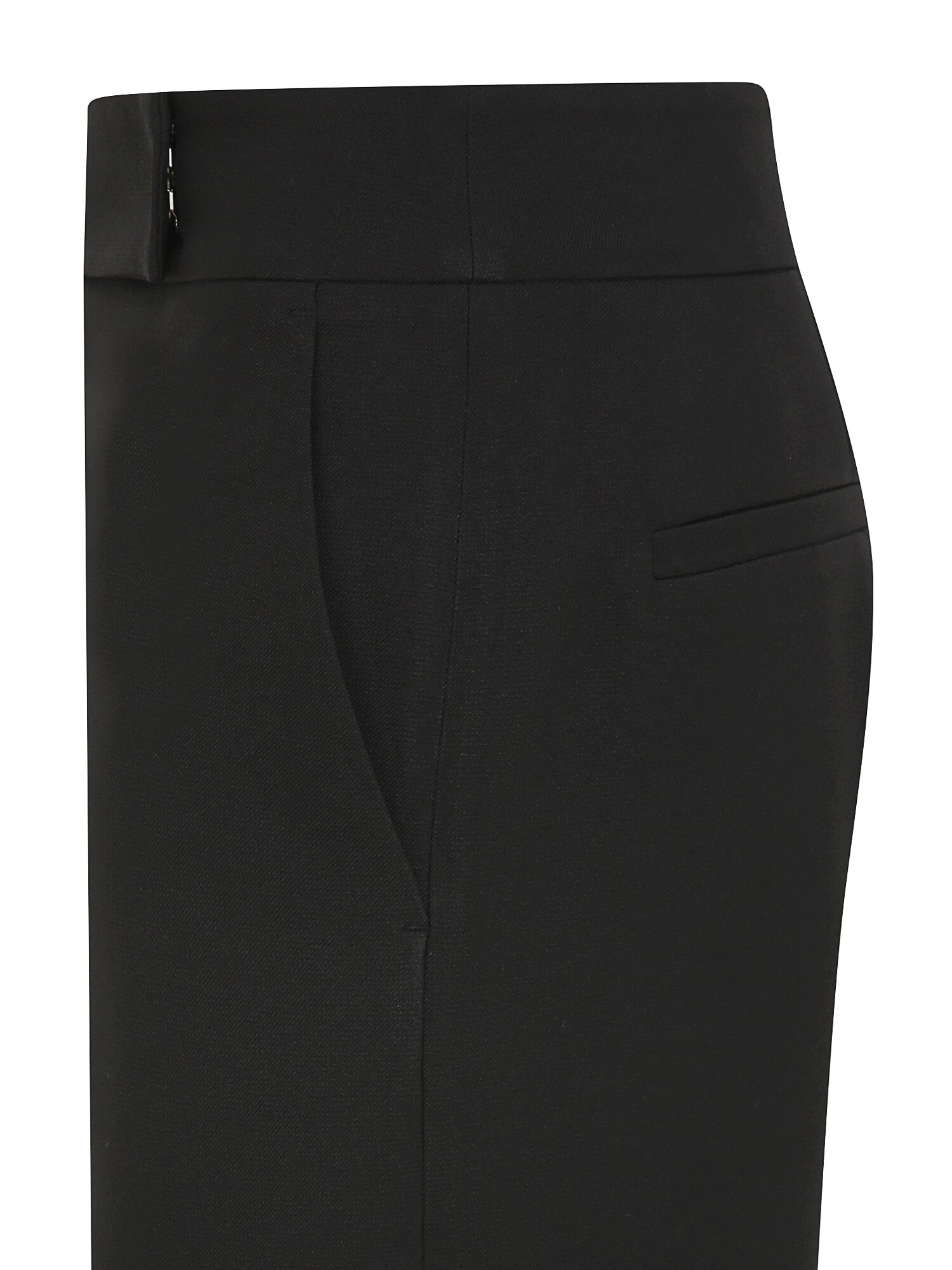 백 절개 라인 일자핏 팬츠 (BLACK)