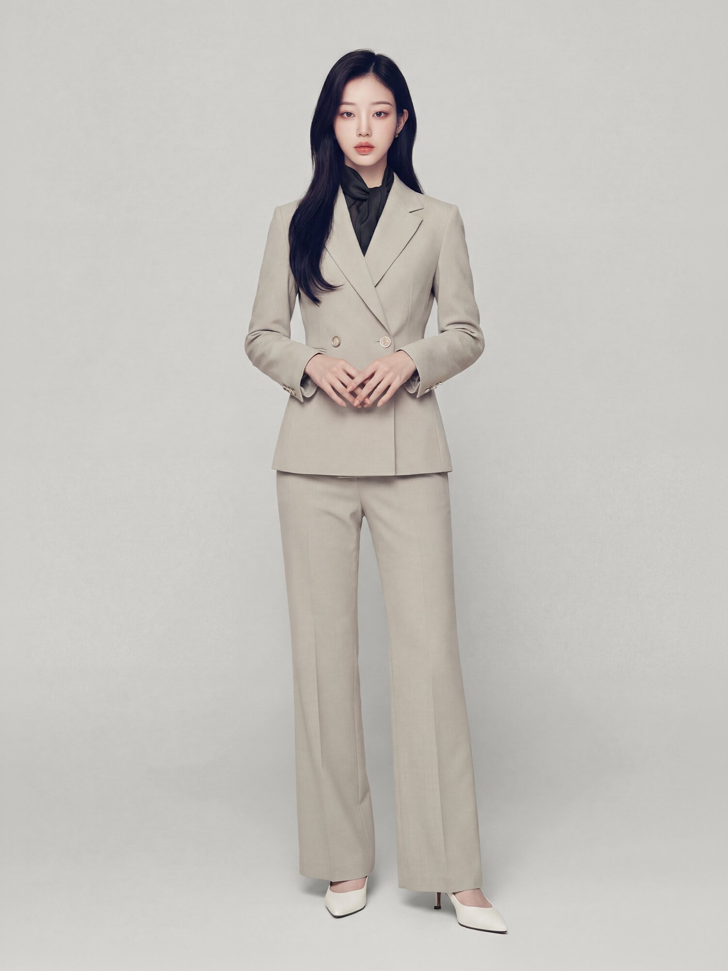 레직기 슬림 부츠컷 팬츠 (BEIGE)