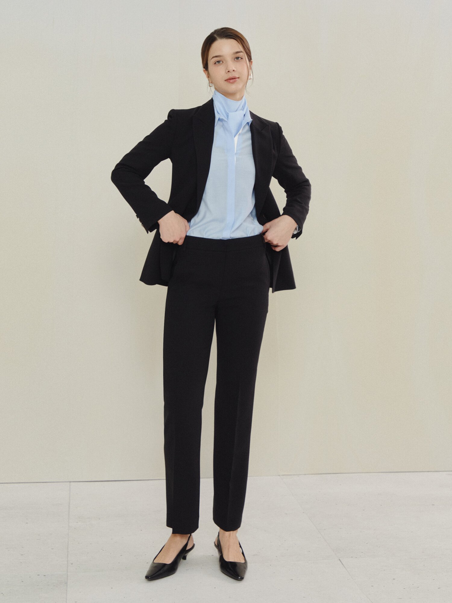 클린 라인 베이식 팬츠 (BLACK)