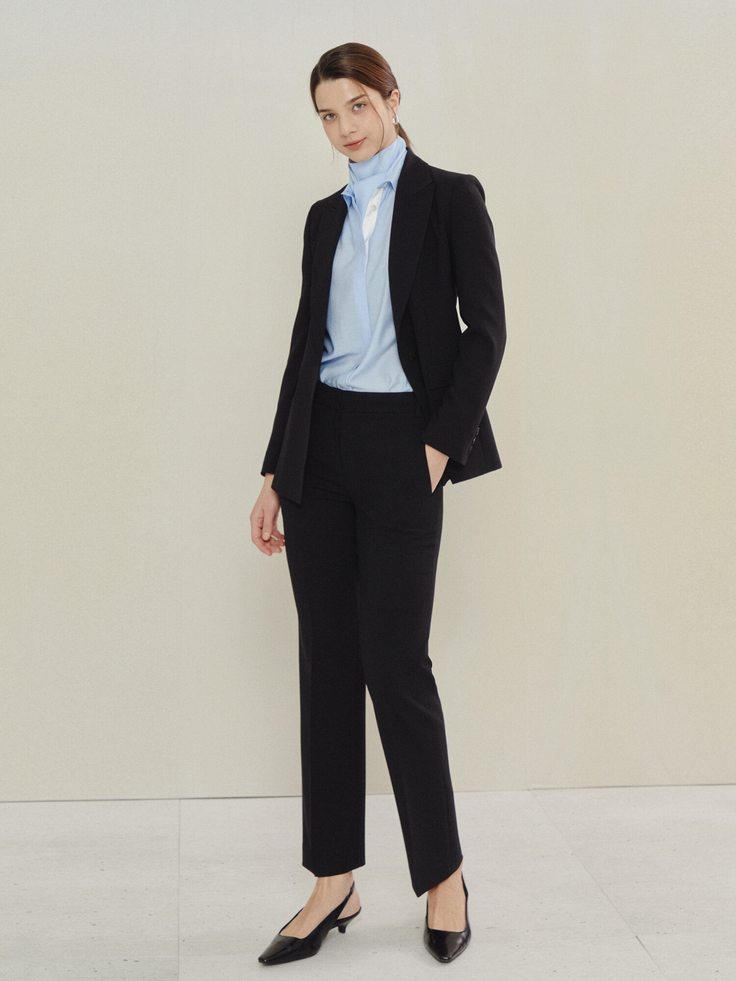클린 라인 베이식 팬츠 (BLACK)