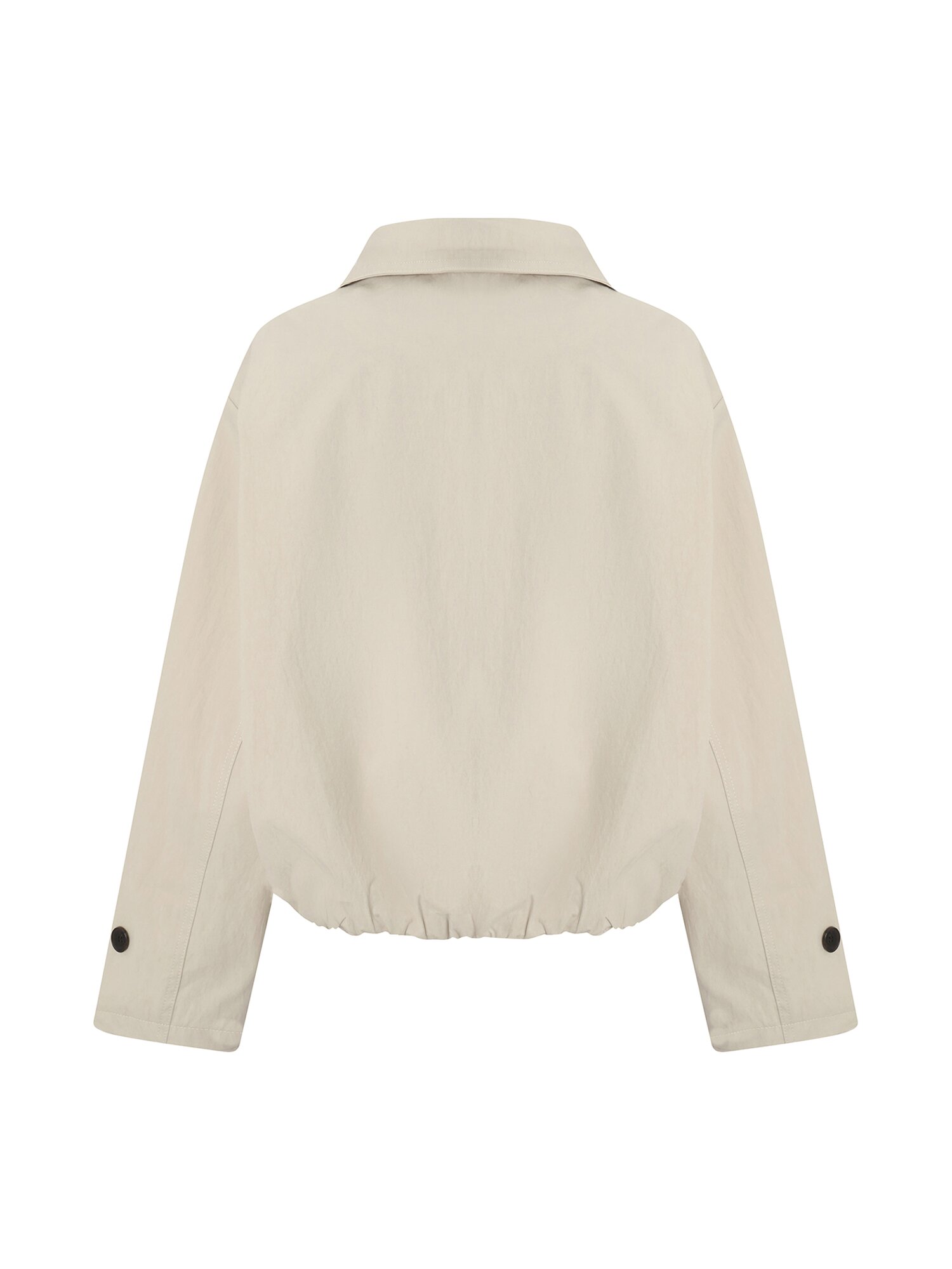 더블 스트링 크롭 트렌치 코트 (IVORY)