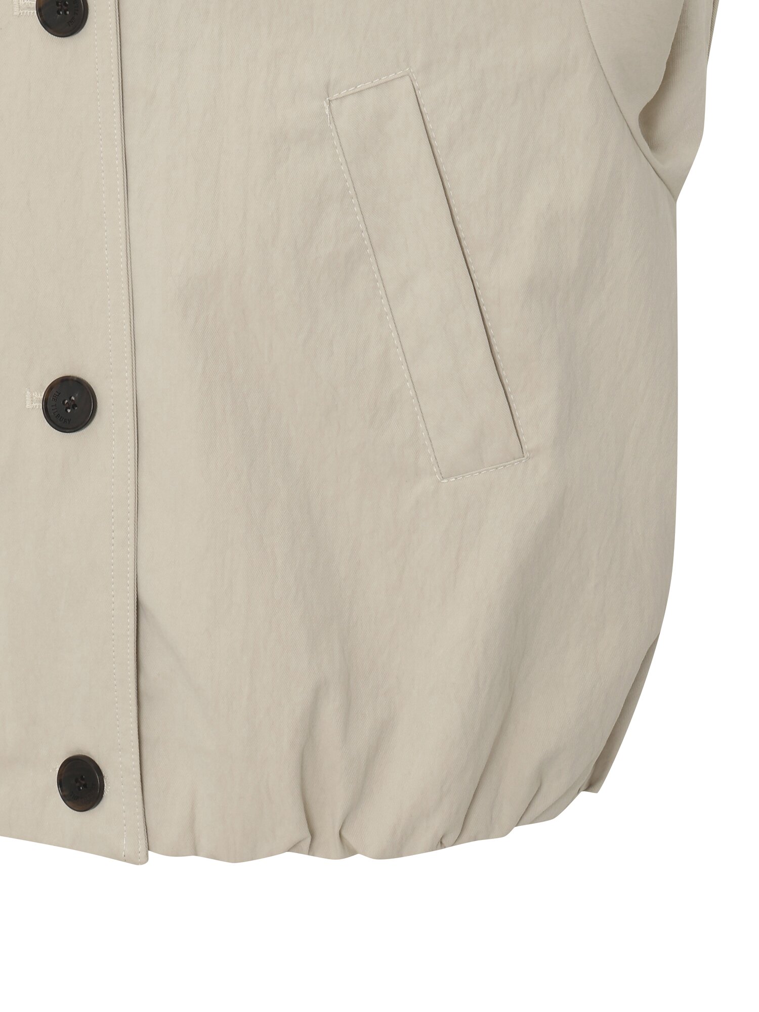 더블 스트링 크롭 트렌치 코트 (IVORY)