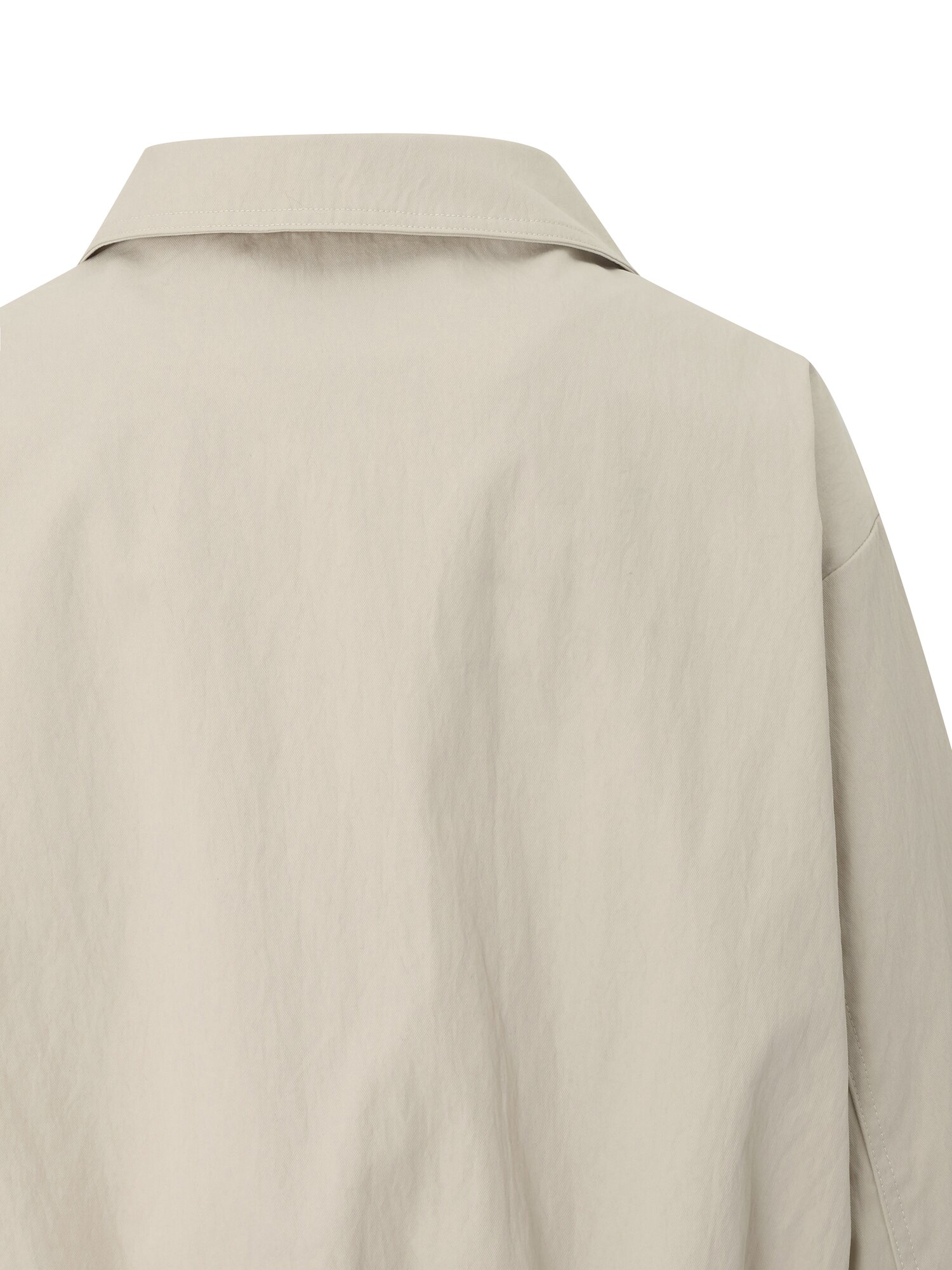 더블 스트링 크롭 트렌치 코트 (IVORY)