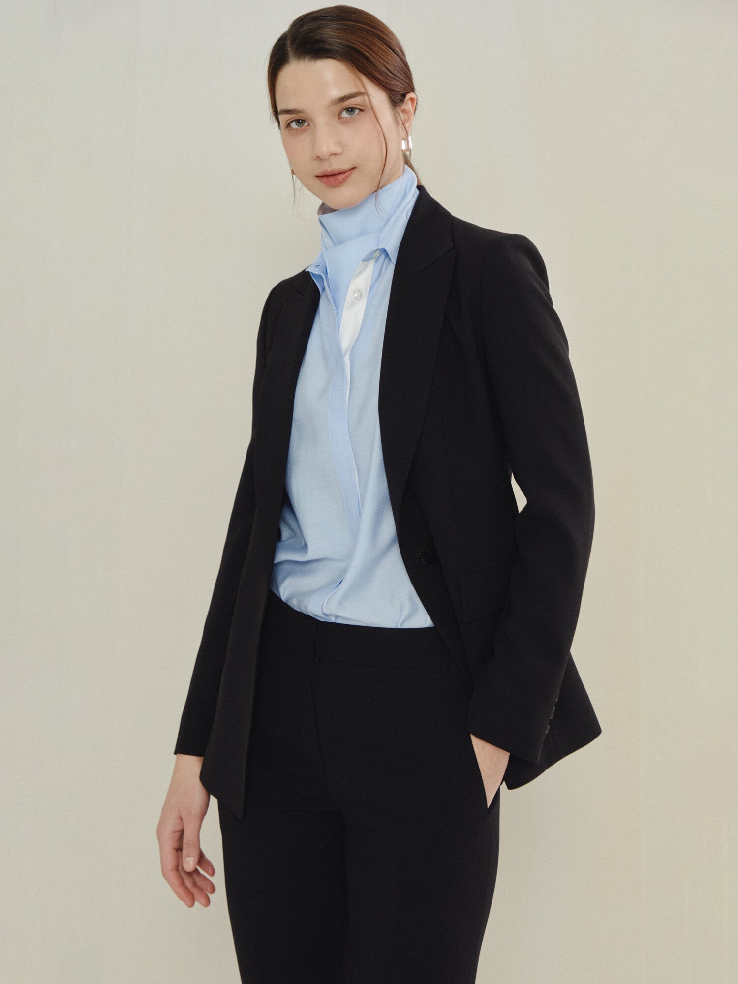 데일리 포멀 싱글 재킷 (BLACK)