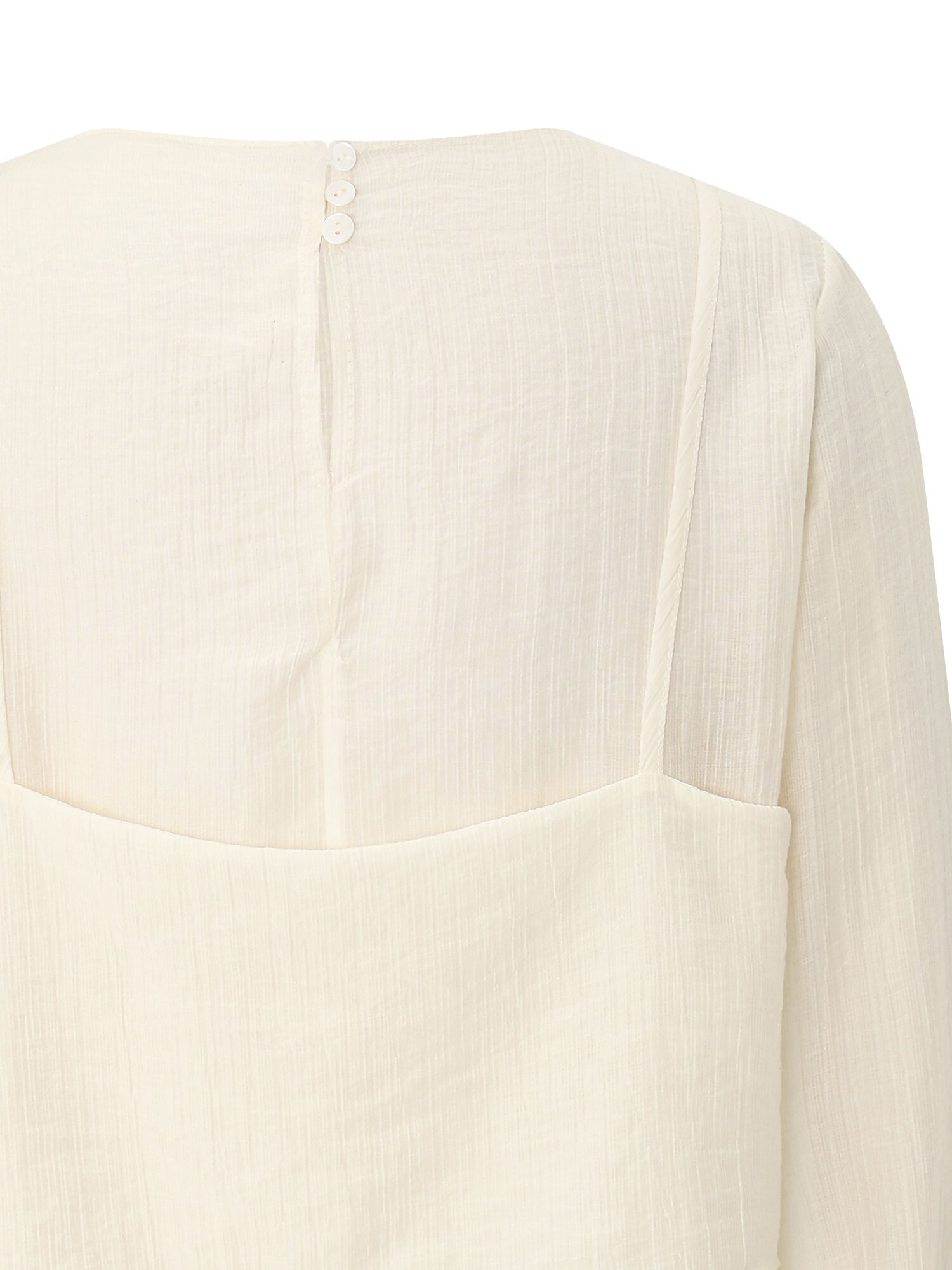 뷔스티에 라운드넥 블라우스 (CREAM)