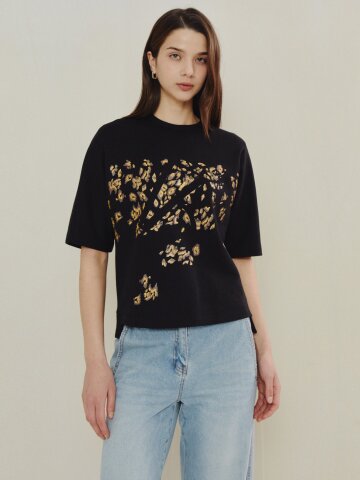 소프트 레오 아트워크 티셔츠 