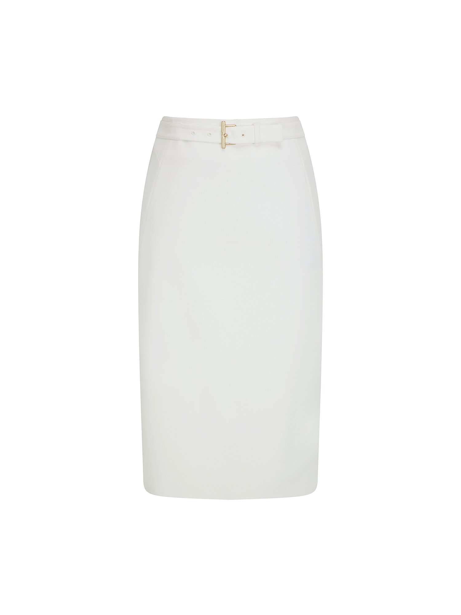 벨트 장식 펜슬 스커트 (IVORY)