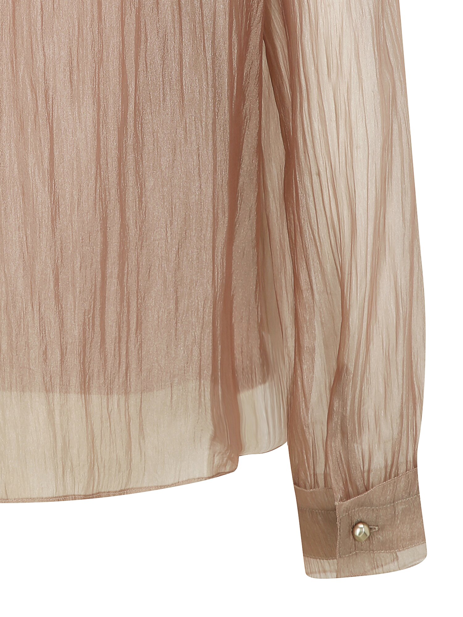 시스루 링클 블라우스 +이너 세트 (LIGHT BROWN)