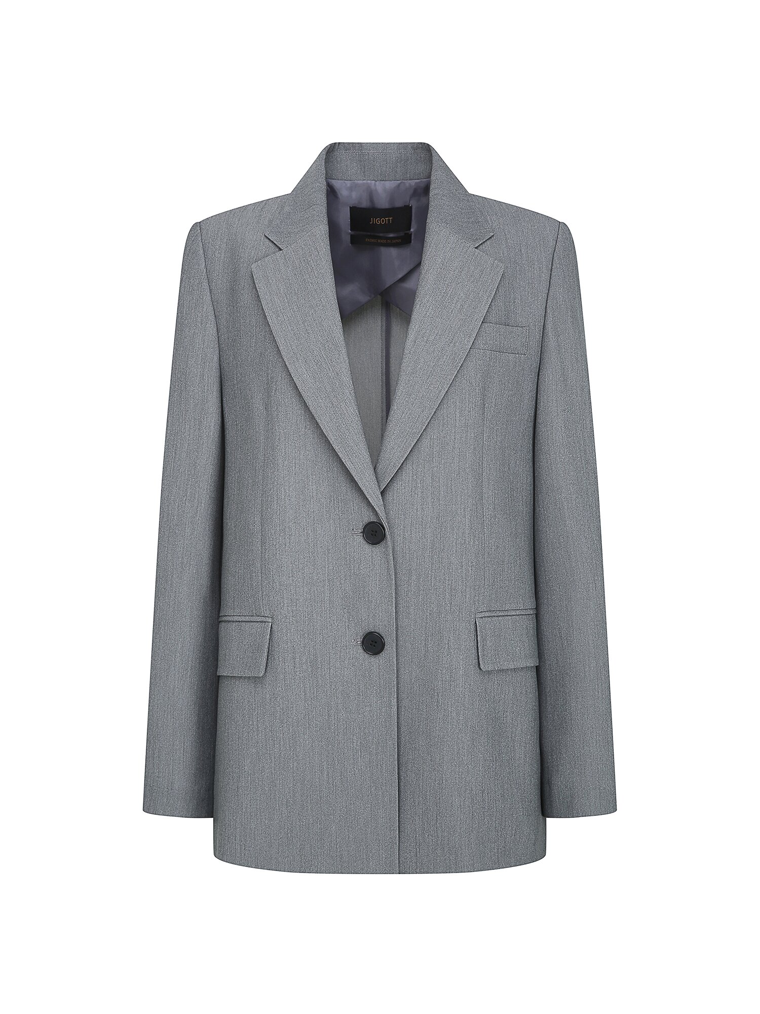 테일러드 싱글 투버튼 재킷 (MELANGE GREY)