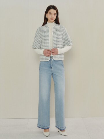 라이트 워시 스트레이트 데님 팬츠 