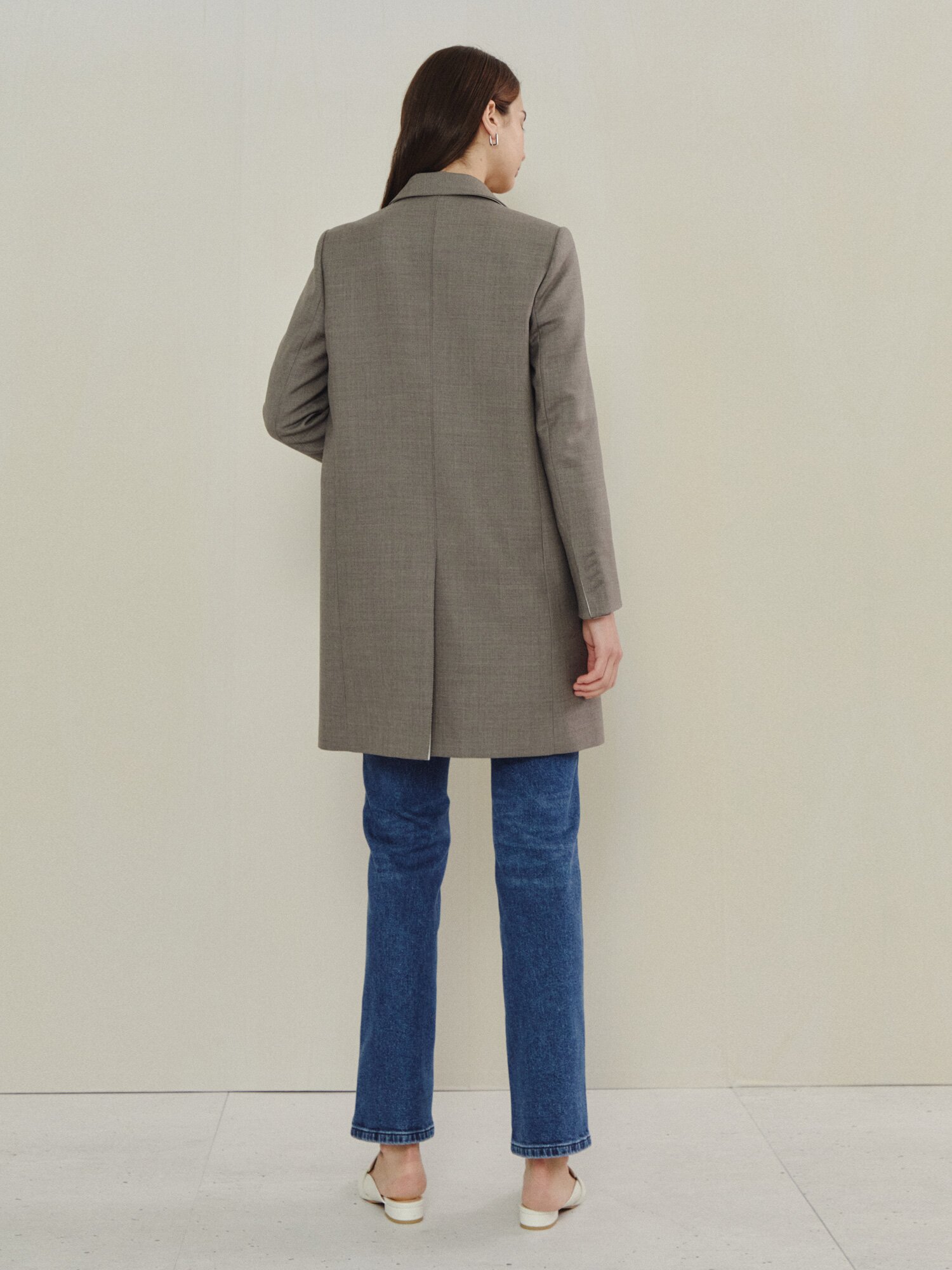 에센셜 테일러드 싱글 재킷 (TAUPE GREY)