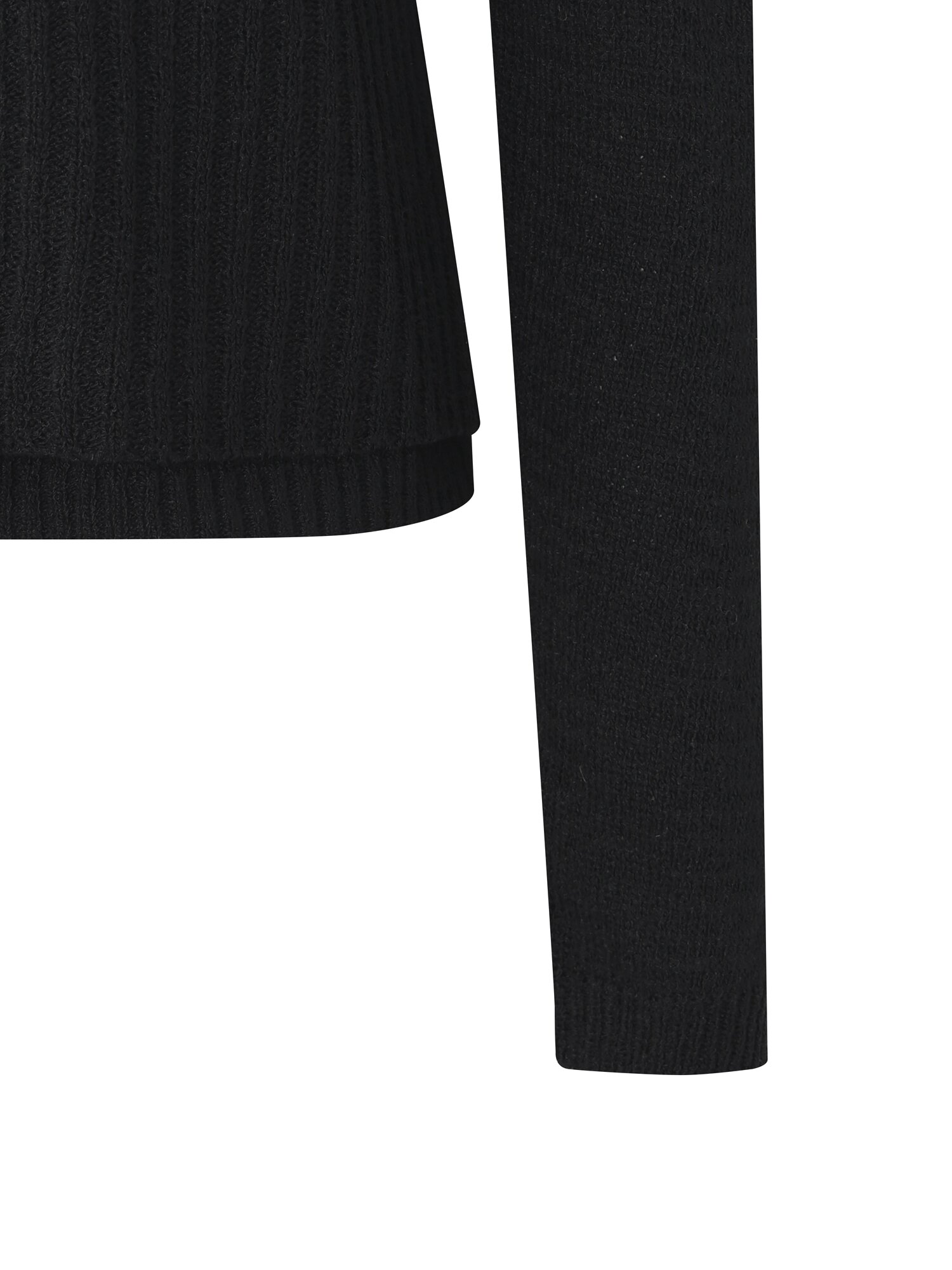 라운드넥 뷔스티에 풀오버 니트 (BLACK)