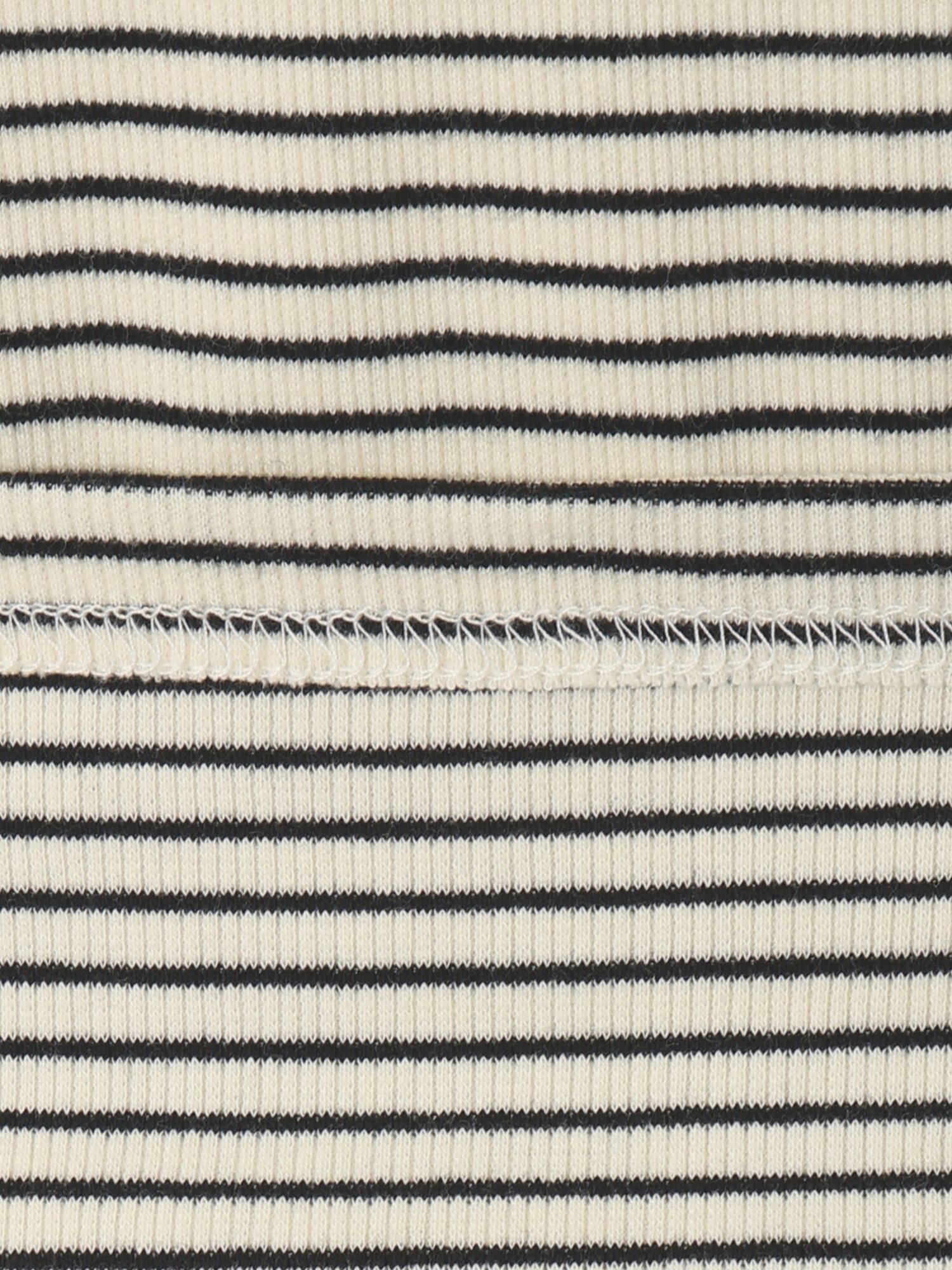 자수 포인트 스트라이프 티셔츠 (IVORY)