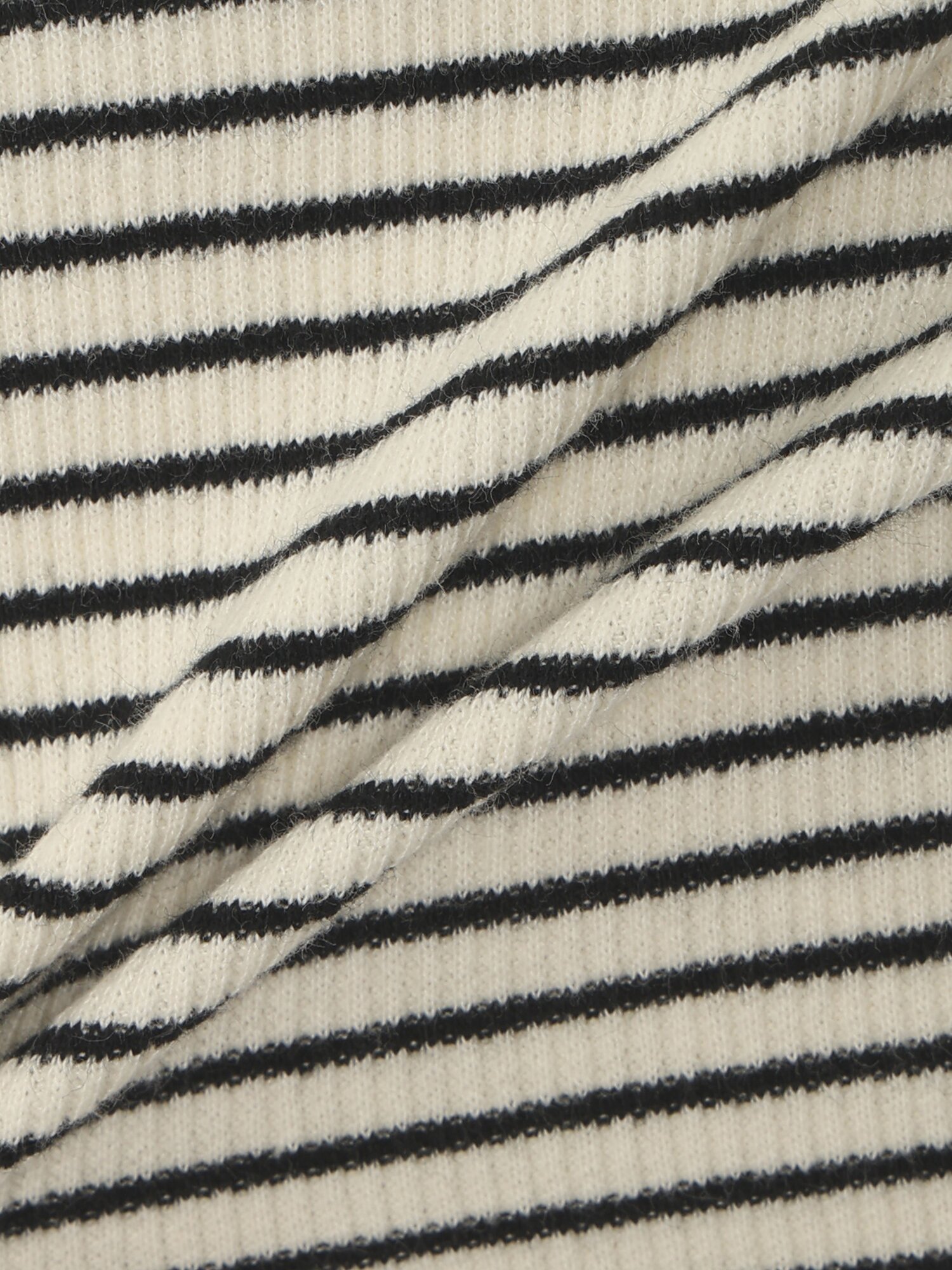 자수 포인트 스트라이프 티셔츠 (IVORY)