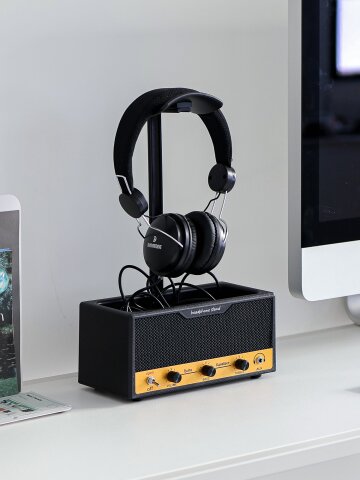 앰프 헤드폰 거치대 헤드셋 스탠드 걸이