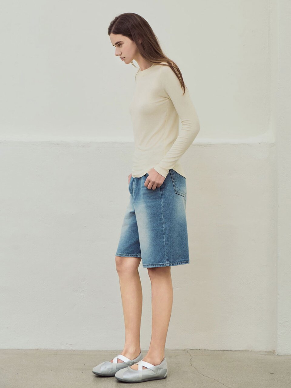 Vintage bermuda pants - Mid blue