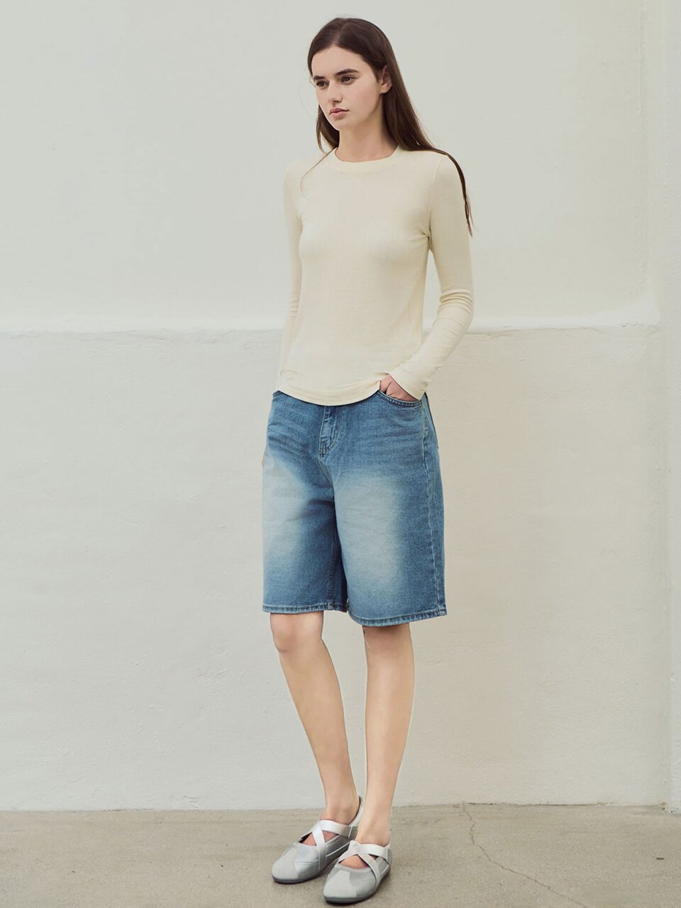 Vintage bermuda pants - Mid blue