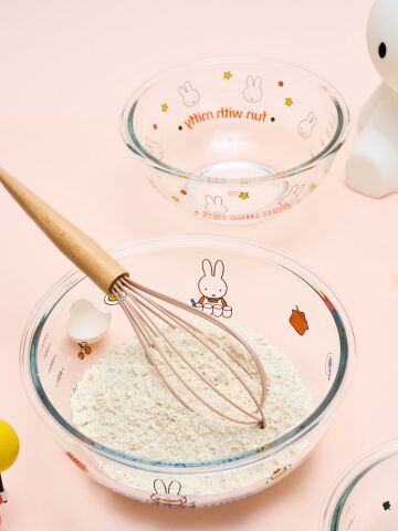 [에지리x미피] 내열유리 믹싱볼 2400ml (본품+뚜껑)