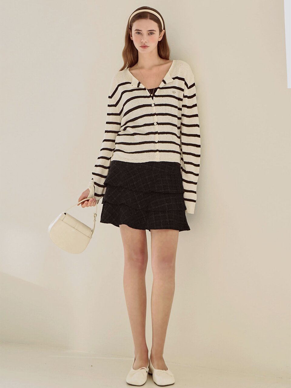 Anny tweed frill skirt_2 Colors