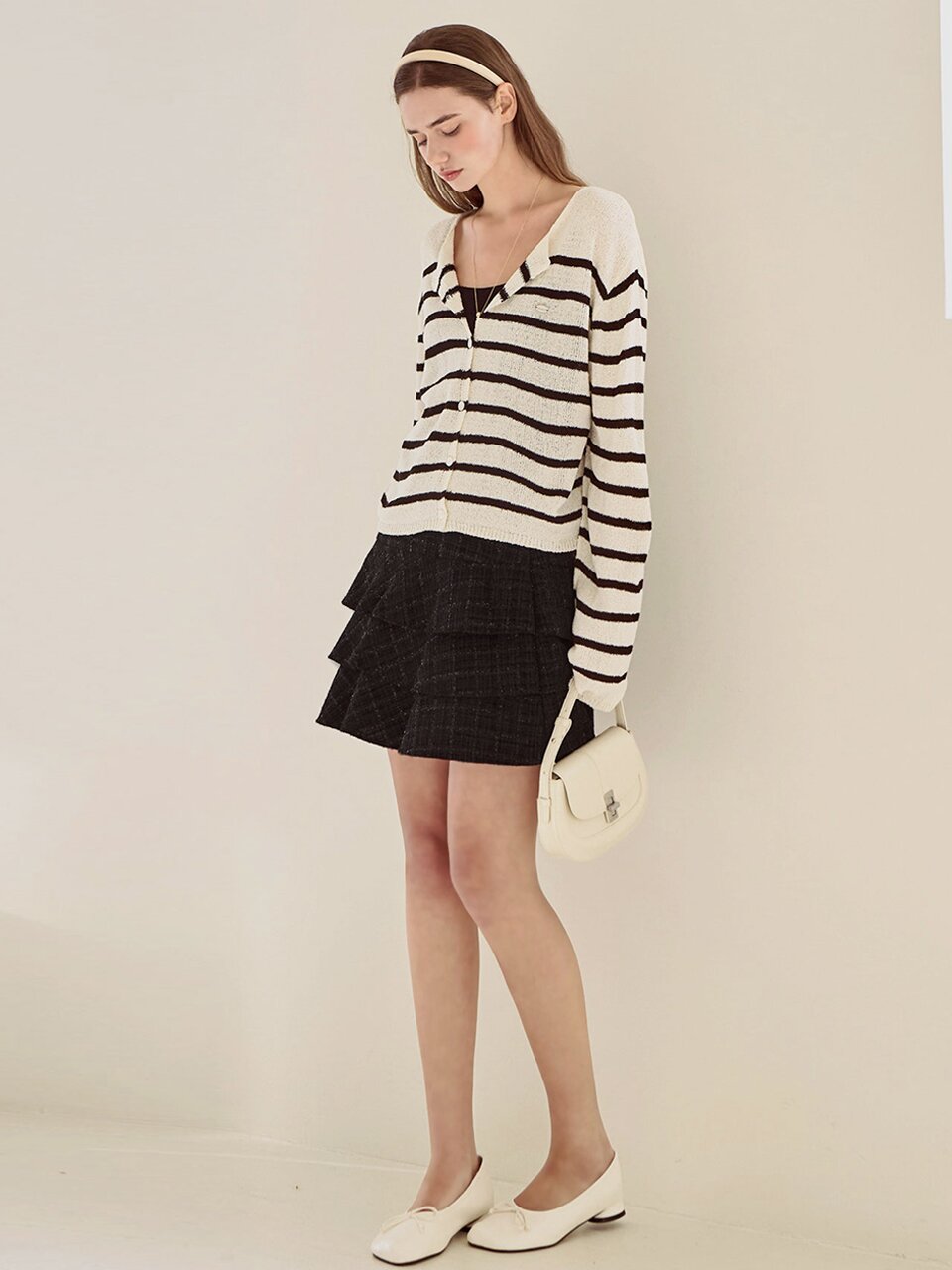Anny tweed frill skirt_2 Colors