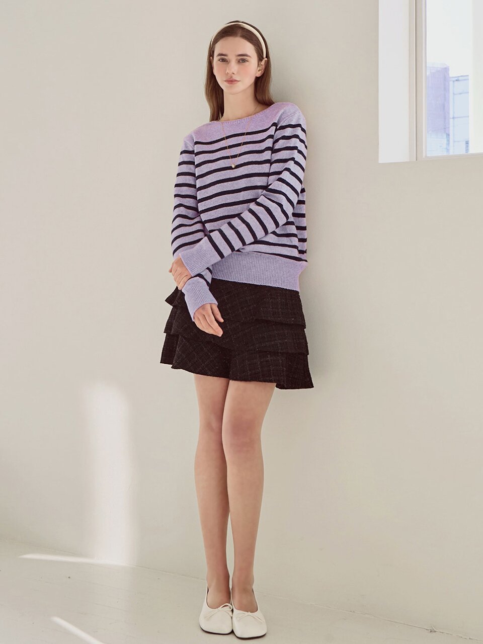 Anny tweed frill skirt_2 Colors