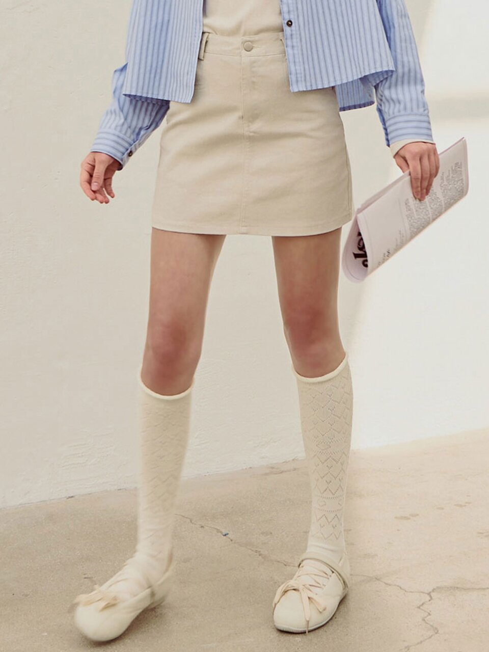 Daily short denim skirt_3 Colors