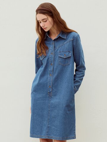 Denim shirt dress_2 Colors