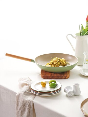 프로방스 IH 프라이팬 멀티팬 인덕션 우드손잡이 후라이팬 28cm