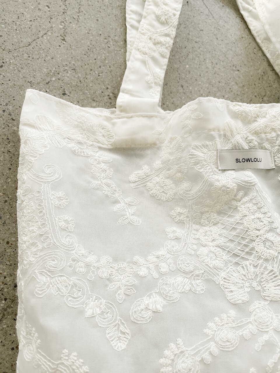 Bloom jacquard tote bag - Ivory