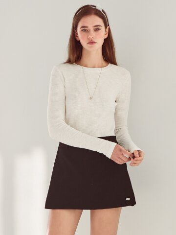 Calm rib basic tee_4 Colors