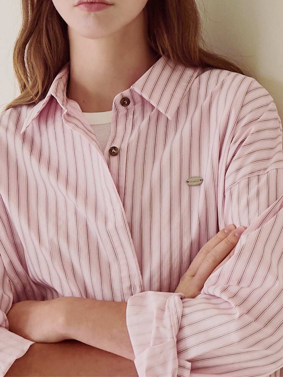 [3차리오더] Stripe crop basic shirt_3 Colors