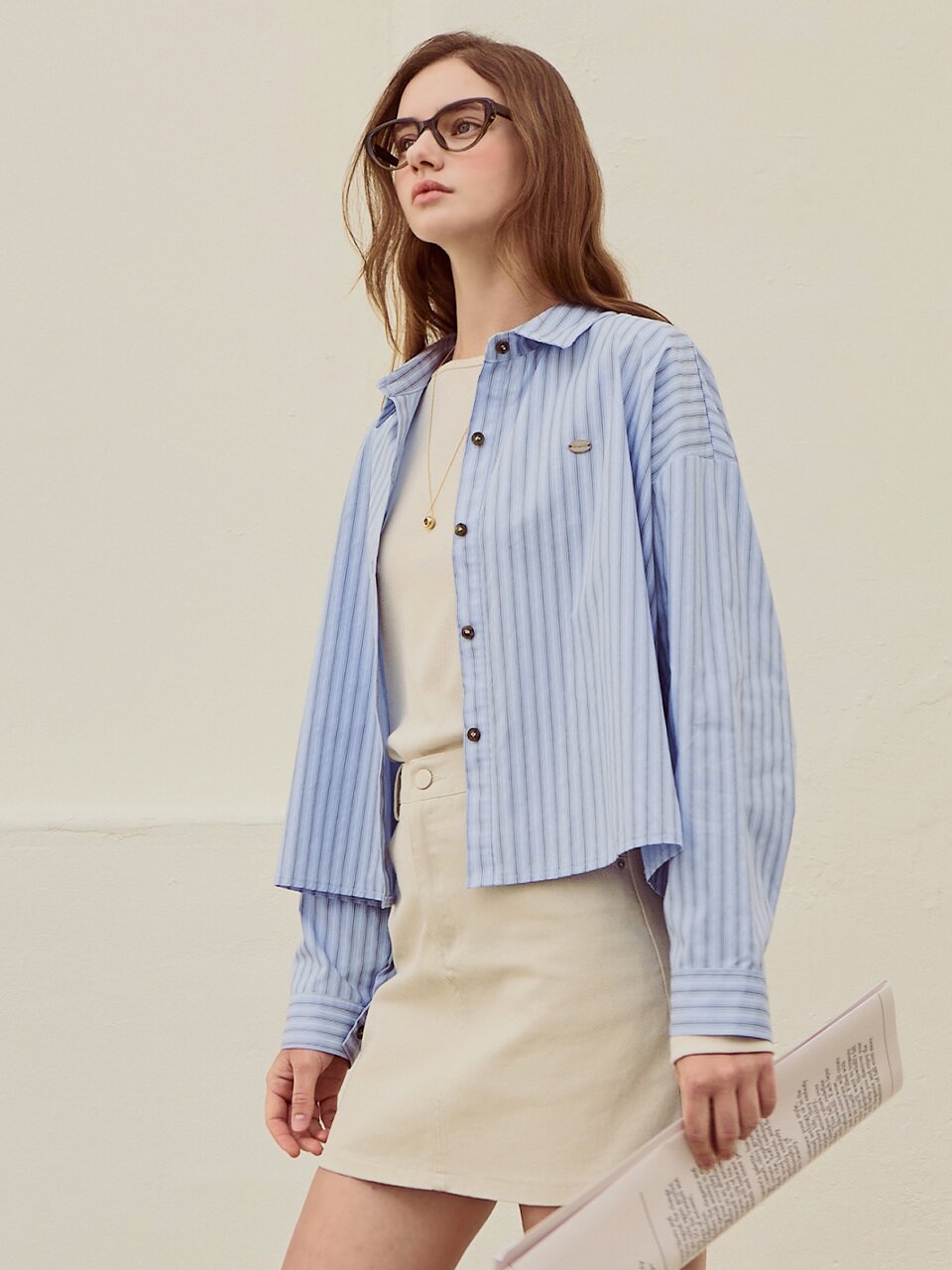 [3차리오더] Stripe crop basic shirt_3 Colors