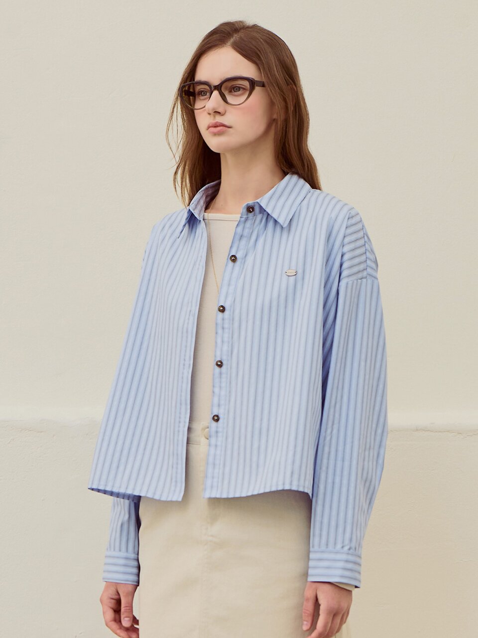 [3차리오더] Stripe crop basic shirt_3 Colors