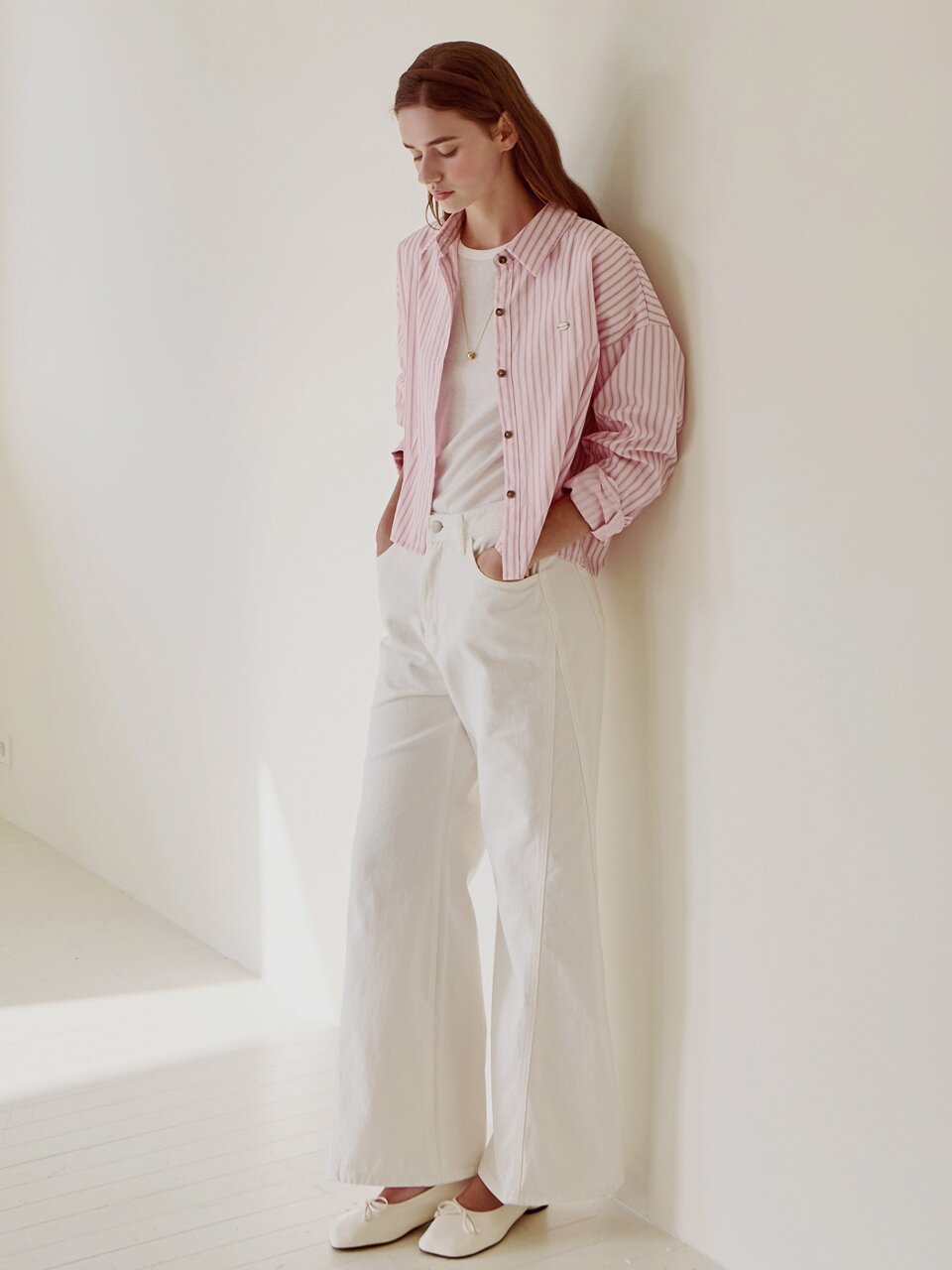 [3차리오더] Stripe crop basic shirt_3 Colors