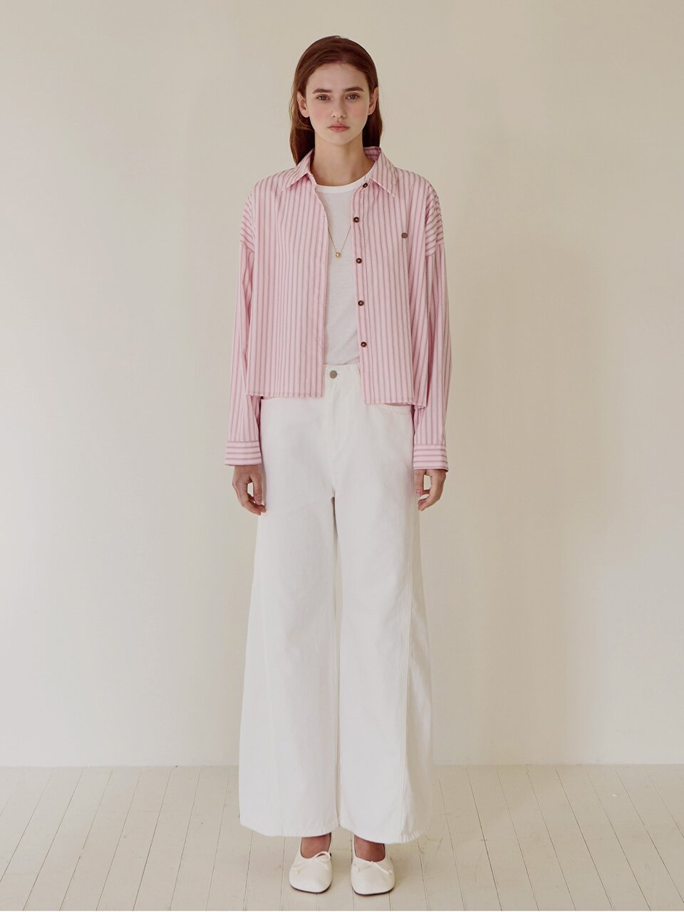 [3차리오더] Stripe crop basic shirt_3 Colors