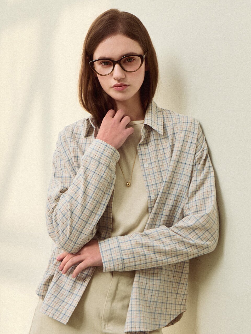 Harmony check shirt - Cream