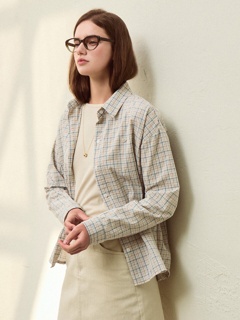 Harmony check shirt - Cream
