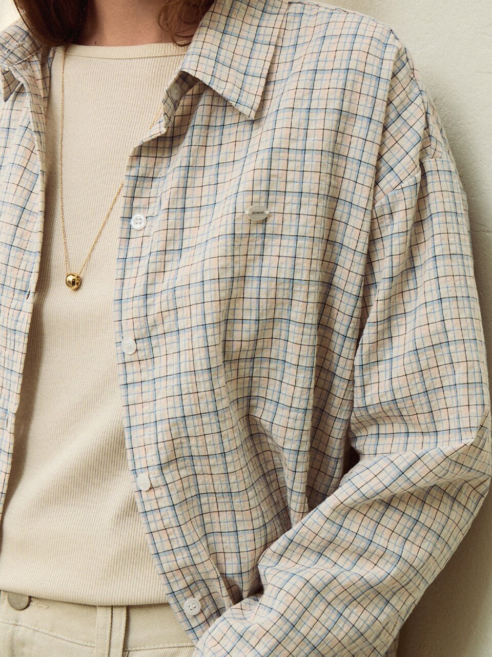 Harmony check shirt - Cream