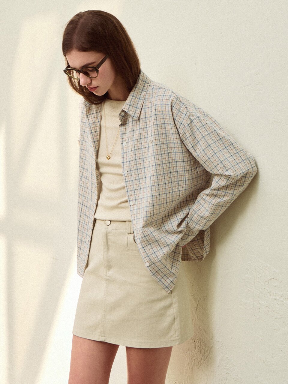Harmony check shirt - Cream