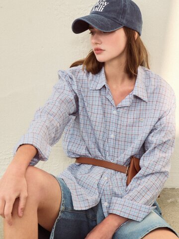 Harmony check shirt - Light blue