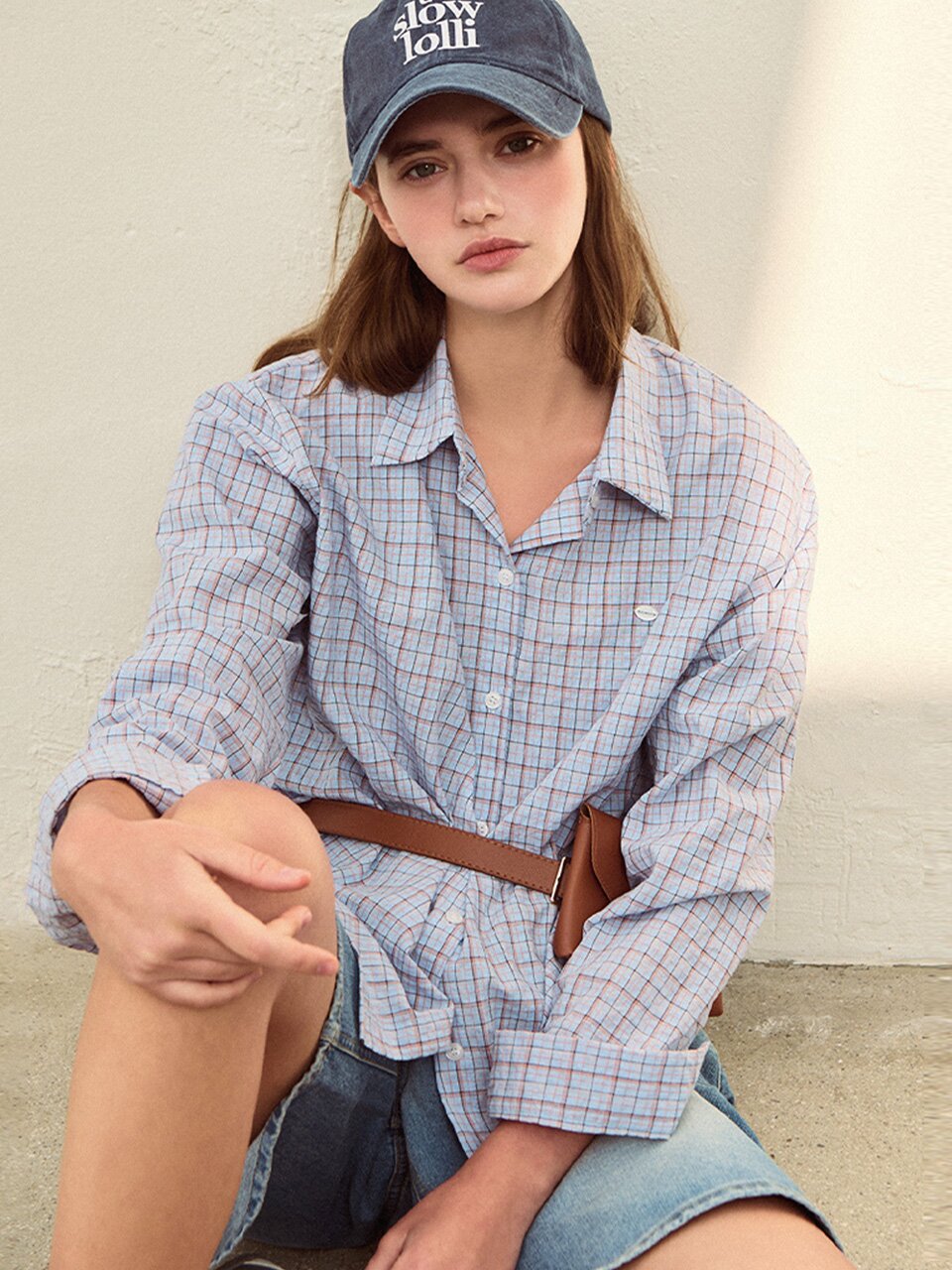 Harmony check shirt - Light blue