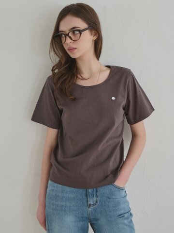 U neck short sleeve t-shirt_4 Colors