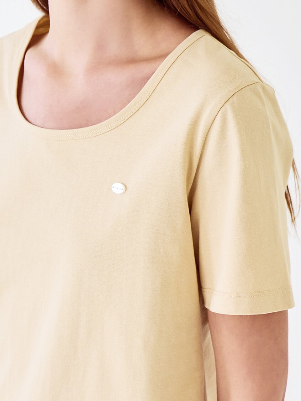 U neck short sleeve t-shirt_4 Colors