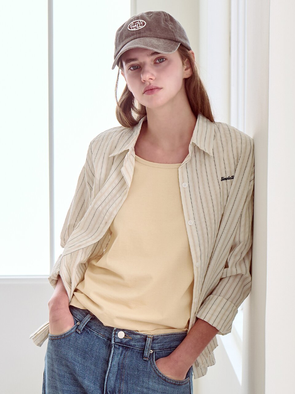 U neck short sleeve t-shirt_4 Colors