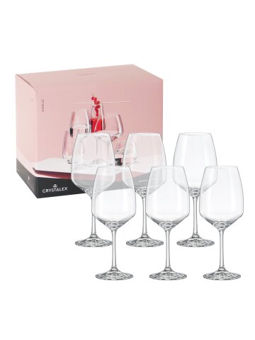 크리스탈렉스 지젤 레드 화이트 와인잔 샴페인 보르도 잔 6p 선물 세트