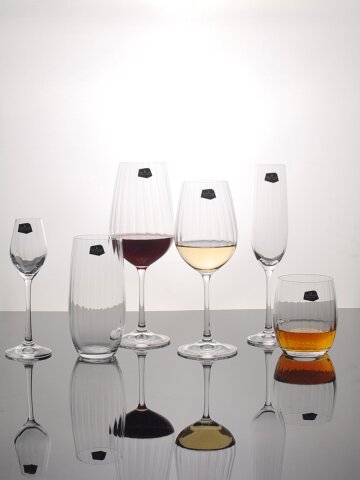 크리스탈렉스 워터폴 레드 화이트 와인잔 샴페인 리큐어 언더락 잔 1p